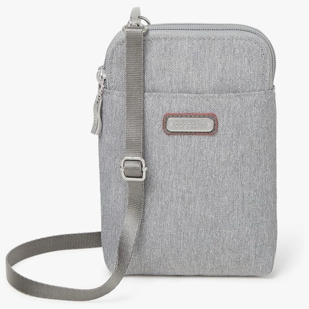 Baggallini Silver Messenger Bag